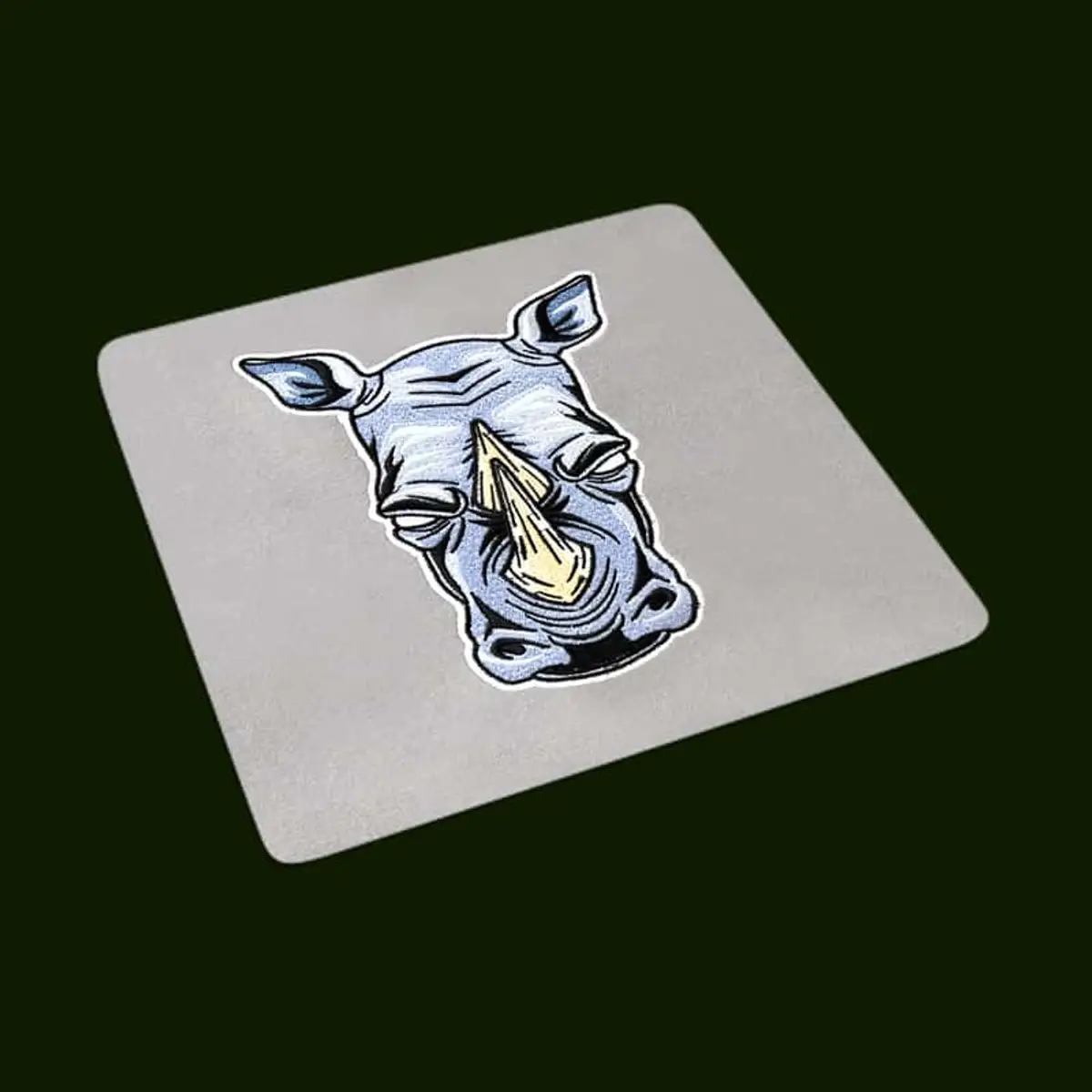 Nashornkopf Frontansicht Stick – Bild 1