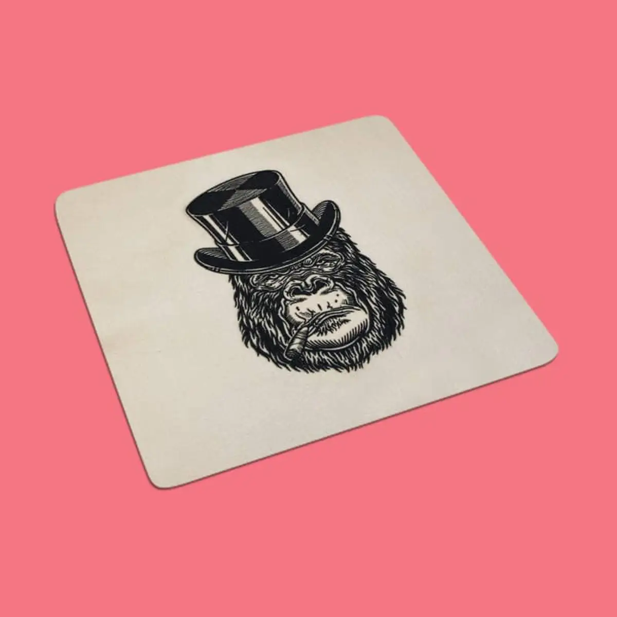 Rauchender Gorillakopf Zylinder Frontansicht Stick – Bild 1