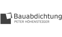 Logo Bauabdichtung Peter Höhensteiger – Graustufen-Version