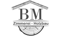 Logo BM Zimmerei Brunner Michael – Graustufen-Version