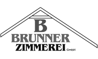 Logo Brunner Zimmerei GmbH – Graustufen-Version