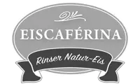 Logo Eiscaferina Rinser Natureis – Graustufen-Version