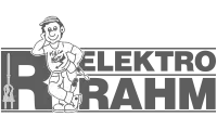 Logo Elektro Rahm – Graustufen-Version
