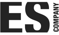 Logo ES Company – Graustufen-Version