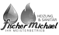 Logo Fischer Michael Heizung & Sanitär – Graustufen-Version