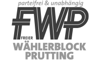 Logo FWP Freier Wählerblock Prutting – Graustufen-Version