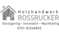 Logo Holzhandwerk Rossrucker – Graustufen-Version