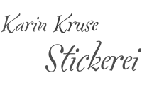 Logo Karin Kruse Stickerei – Graustufen-Version