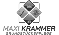 Logo Maxi Krammer Grundstückspflege – Graustufen-Version