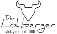 Logo Metzgerei Lohberger Rosenheim – Graustufen-Version