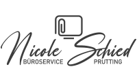 Logo Nicole Schied Büroservice – Graustufen-Version