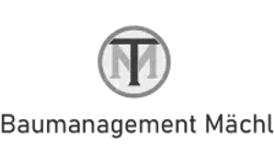 Logo Baumanagement Mächl – Graustufen-Version