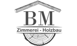 Logo BM Zimmerei Brunner Michael – Graustufen-Version