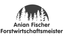 Logo Anian Fischer Forstwirtschaftsmeister – Graustufen-Version