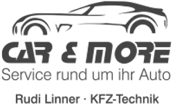 Logo Car & More Rudi Linner – Graustufen-Version