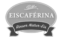 Logo Eiscaferina Rinser Natureis – Graustufen-Version