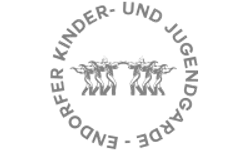 Logo Endorfer Kinder- und Jugendgarde – Graustufen-Version