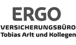 Logo Arlt Tobias ERGO Versicherung – Graustufen-Version