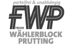 Logo FWP Freier Wählerblock Prutting – Graustufen-Version