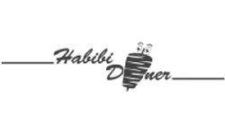Logo Habibi Döner – Graustufen-Version