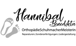 Logo Hannibal Benedikta Schuhmachermeisterin – Graustufen-Version
