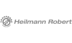 Logo Heilmann Robert Maler – Graustufen-Version