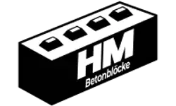 Logo HM Betonblöcke Horrer Markus – Graustufen-Version