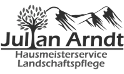 Logo Julian Arndt Hausmeisterservice – Graustufen-Version