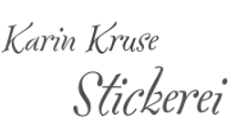 Logo Karin Kruse Stickerei – Graustufen-Version
