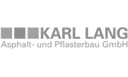 Logo Karl Lang Asphalt-und Pflasterbau GmbH – Graustufen-Version