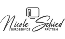 Logo Nicole Schied Büroservice – Graustufen-Version