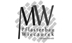 Logo Pflasterbau Wieczorek – Graustufen-Version