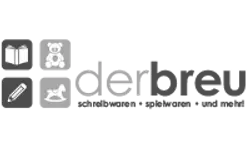 Logo Schreibwaren Breu – Graustufen-Version