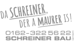 Logo Schreiner Bau GmbH – Graustufen-Version