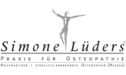 Logo Simone Lüders Osteopathie – Graustufen-Version