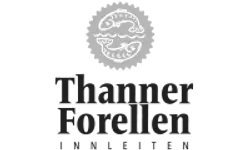 Logo Thanner Forellen – Graustufen-Version