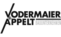 Logo Vodermaier+Appelt Bauunternehmen – Graustufen-Version