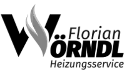 Logo Wörndl Florian Heizungsservice – Graustufen-Version