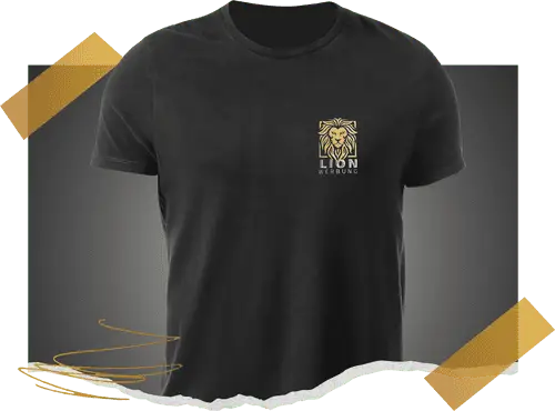 T-Shirts mit individueller Stickerei von Lion Werbe GmbH, geeignet für Events und Teams.