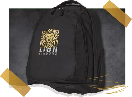 Taschen mit hochwertiger Stickerei von Lion Werbe GmbH, ideal als Werbegeschenk oder Accessoire.
