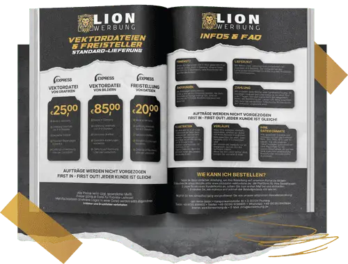 Broschüren Design individuell | Lion Werbe GmbH