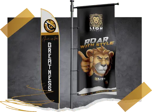 Fahnen & Flaggen gestalten & drucken | Lion Werbe GmbH