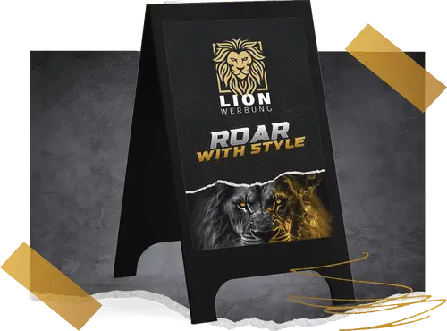 Kundenstopper & Aufsteller drucken | Lion Werbe GmbH
