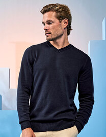 Men´s Cotton Blend V Neck Sweater