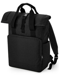 Recycled Twin Handle Roll-Top Laptop Backpack (Hover)