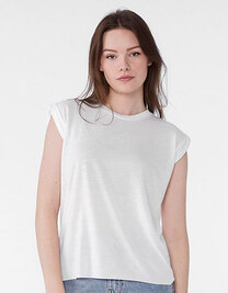 Women´s Flowy Muscle Tee With Rolled Cuff