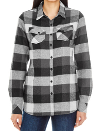 Ladies´ Woven Plaid Flannel Shirt (Hover)