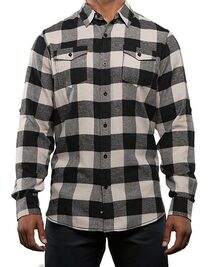 Woven Plaid Flannel Shirt (Hover)