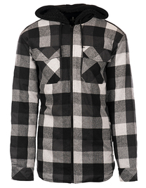Men´s Flannel Jacket With Sherpa Hoodie (Hover)