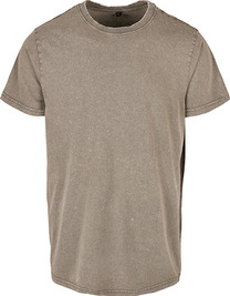 Acid Washed Round Neck Tee (Hover)